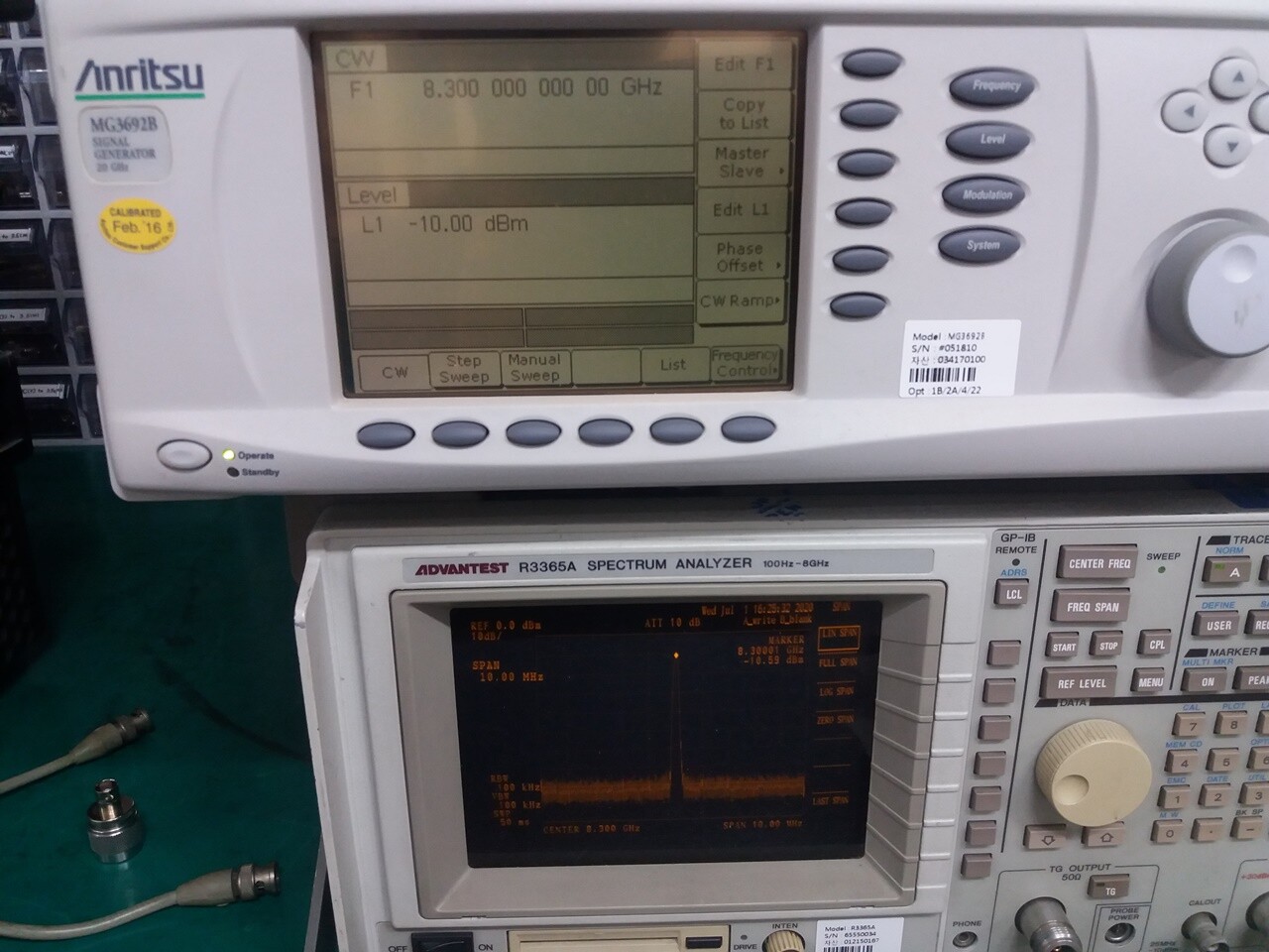 Advantest R3365a Advantest R3365A Spectrum Analyzer with TG 100Hz to 8GHz, 10Hz to 3MHz ...