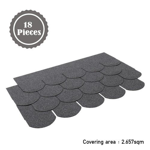 Fish Scale Asphalt Roof Panel Felt Roofing Shingles Tiles Self Adhesive