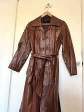 Vintage Leather Trench Coat - Made In London. Wallace Socks