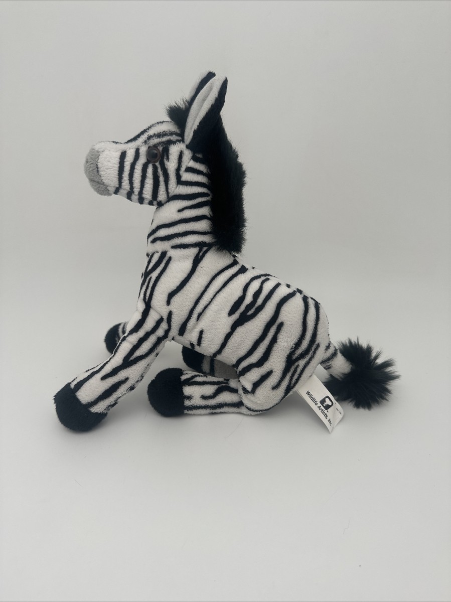 Wildlife Artists Soft Plush Standing Zebra 10In 2011- Stuffed