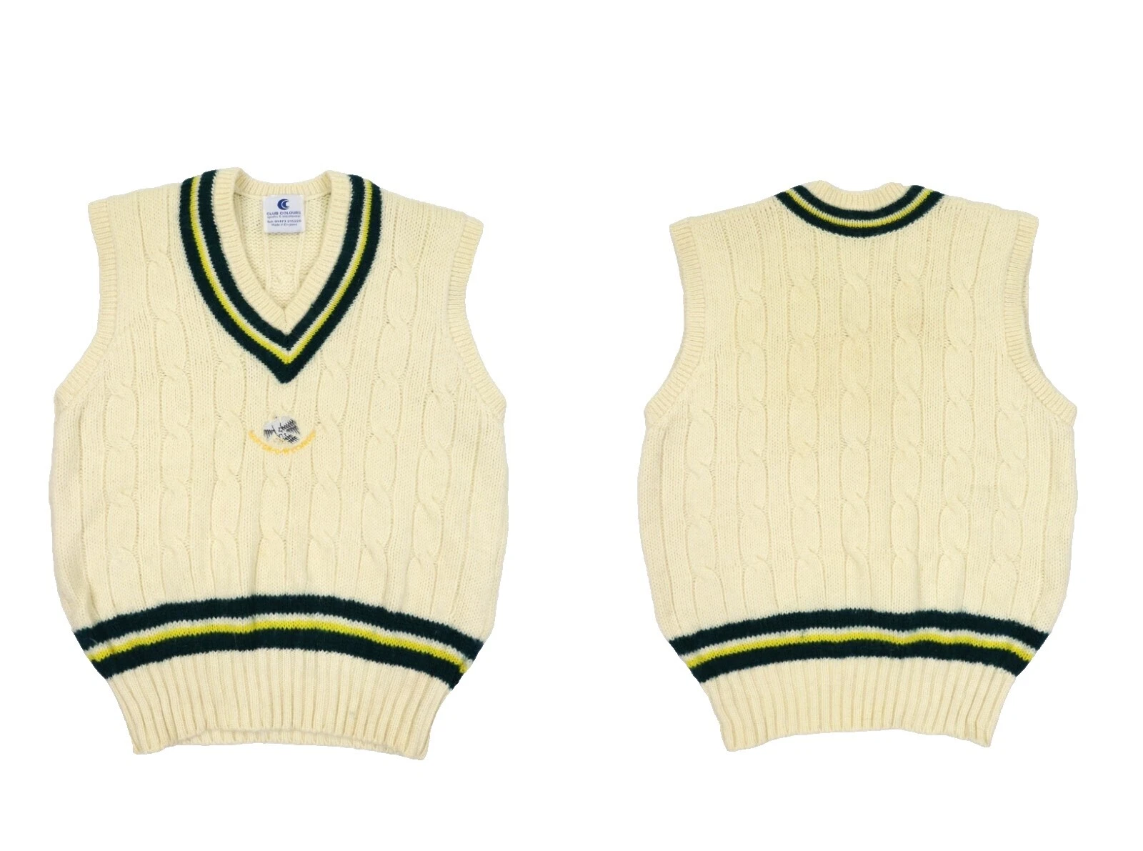 Chaleco de Lana Suéter Blanco para hombres