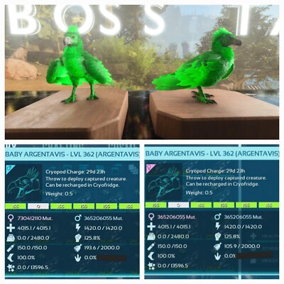 ARK ASCENDED PVE OFICIAL PAIR BABY ARGY ID155 SOLID HIGH STATUS  PS5/PC/XBOX