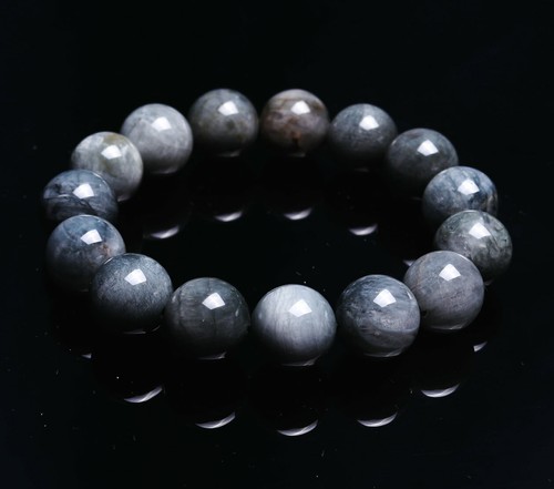 14,5 mm natürliches Falkenauge Stein Kristall Perlen Armband AAA C0339 - Bild 3 von 6