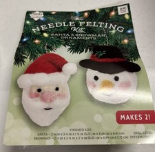 Needle Creations Needle Felting Santa Snowman Intermediate New
