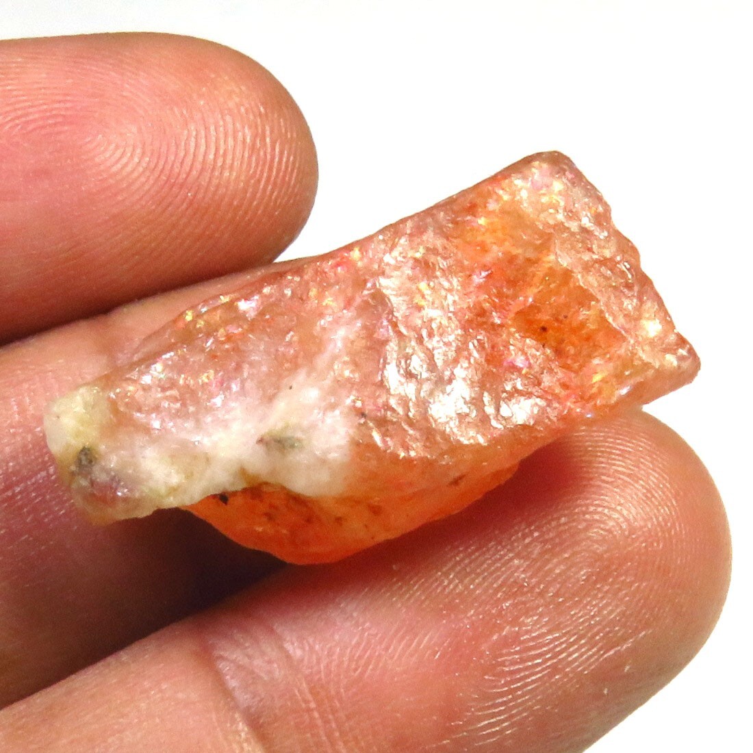 Top Sunstone Gemstone Rough 23x12mm Natural Rainbow Sunstone Rough