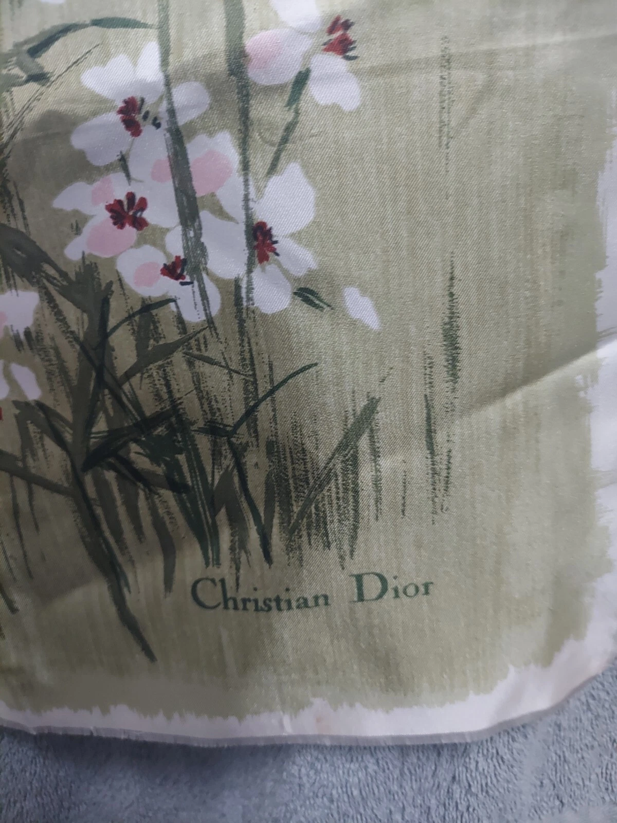 écharpe/enveloppe vintage en soie chrétienne dior