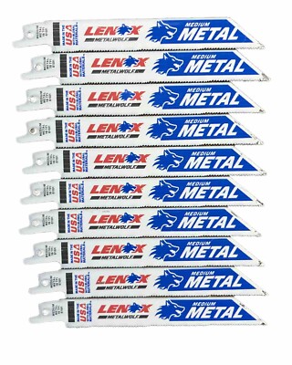 10 Lenox Reciprocating Saw Blades 6  18 TPI Bi-Metal for Metal & Wood Cutting