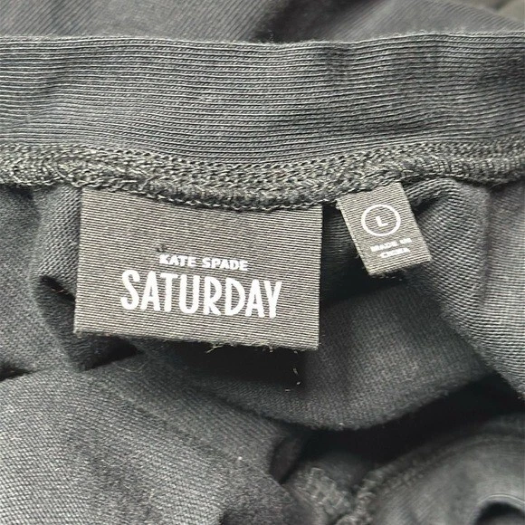 Kate Spade Saturday abito nero skate plissettato senza maniche grande