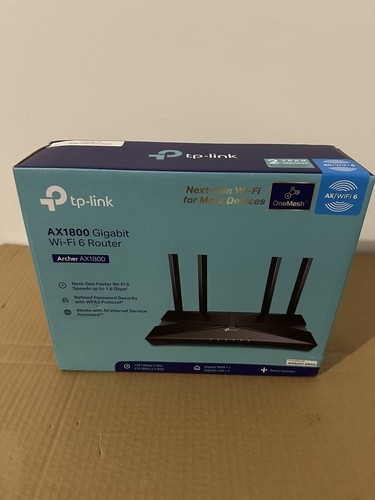 TP-Link Archer AX1800 Gigabit WIFI 6 Router w/ OneMesh - Black BRAND ...