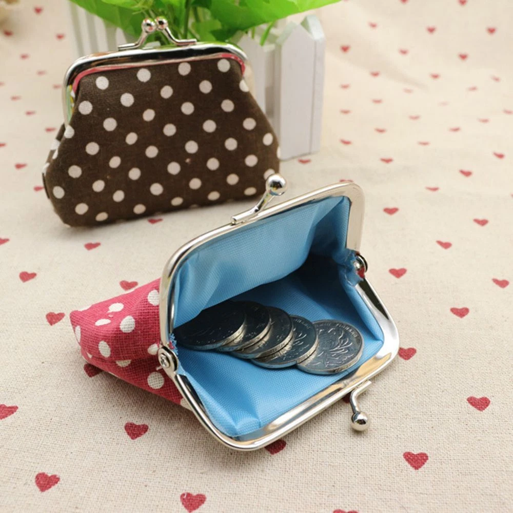 Dot Design Pouch Small Mini Money Bags Wallet Card Holder Coin
