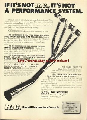 R.C. Technik Auspuffanlage 1979 Zeitschriftenanzeige #2743