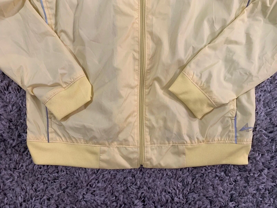 Athletec Jacket Womens Medium Yellow Fleece Windbreaker Coat Full Zip Up Ladies - Image 3 of 4