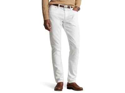 Polo Ralph Lauren Sullivan Jeans Men's  White Slim Fit Tapered Leg MAC213, 38X32