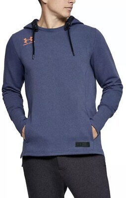 Under Armour Accelerate Off-Pitch Hoodie Men s Size Small Blue Ink 1328071
