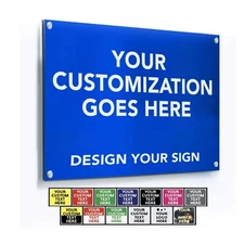 Personalized Custom Metal Aluminum Sign for Outdoor, Indoor, Home Office, Yard