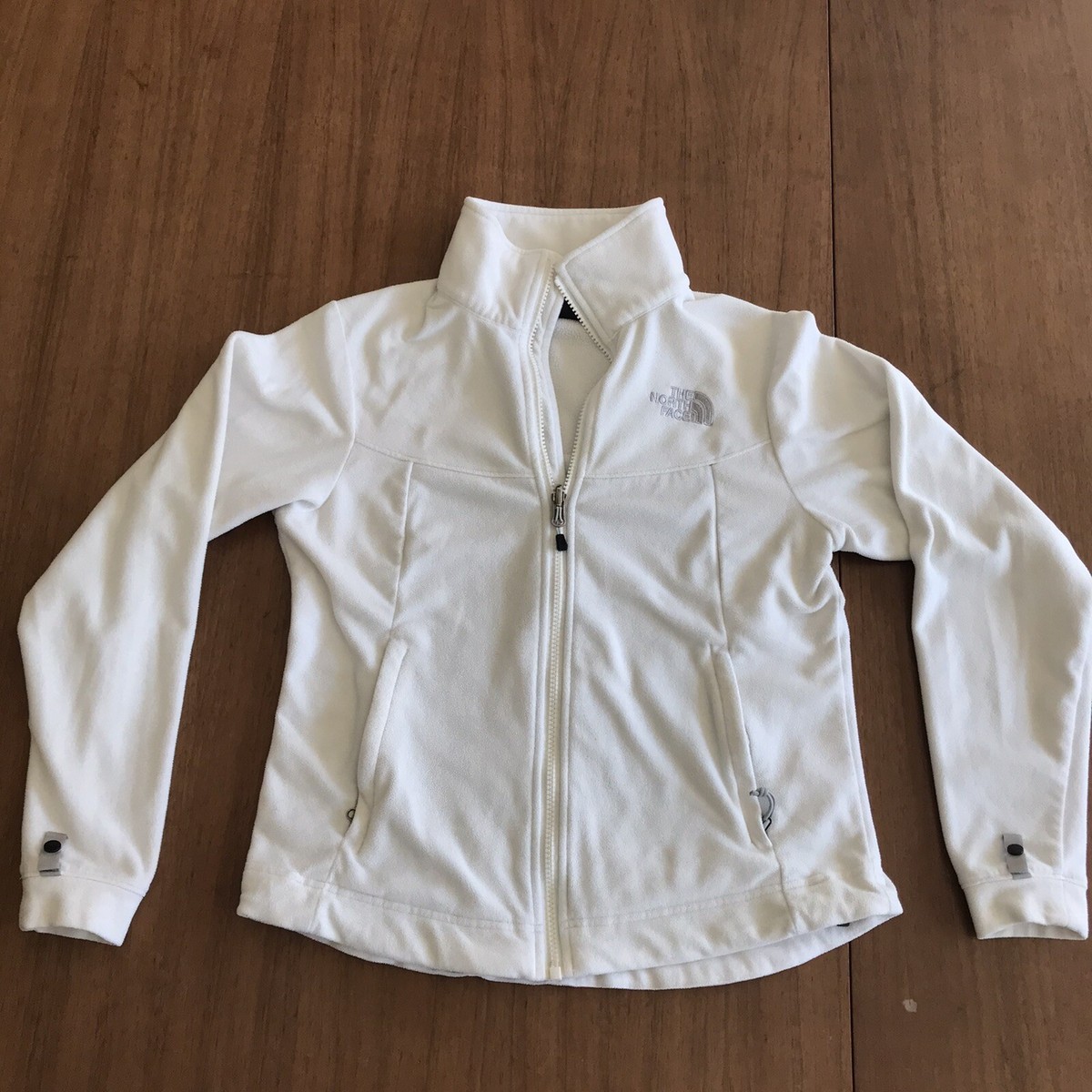 The North Face Jacket Womens XS White Fleece Full Zip Hiking