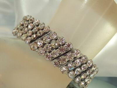 WOWOW XXX Sparkly Japan Signed Rhinestone Expansion Bracelet