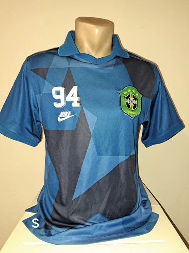 jersey football Brasil Vintage Nike S Blue