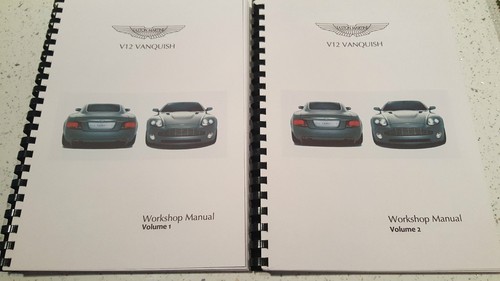 ASTON MARTIN V12 VANQUISH 01-07 SET MANUALE RICAMBI OFFICINA & OBD RISTAMPATO - Foto 2 di 8