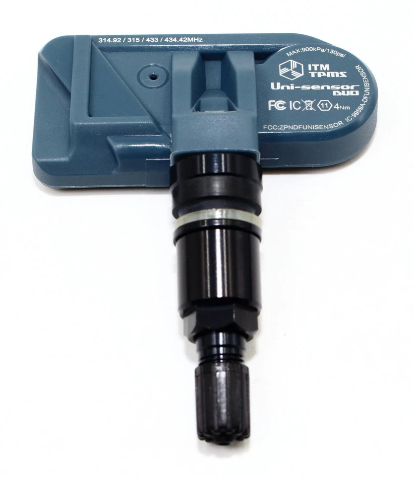 4 sensores de presión de neumáticos negro brillante Ford Fusion Mustang Focus TPMS vástagos de válvula Foto 4 de 4