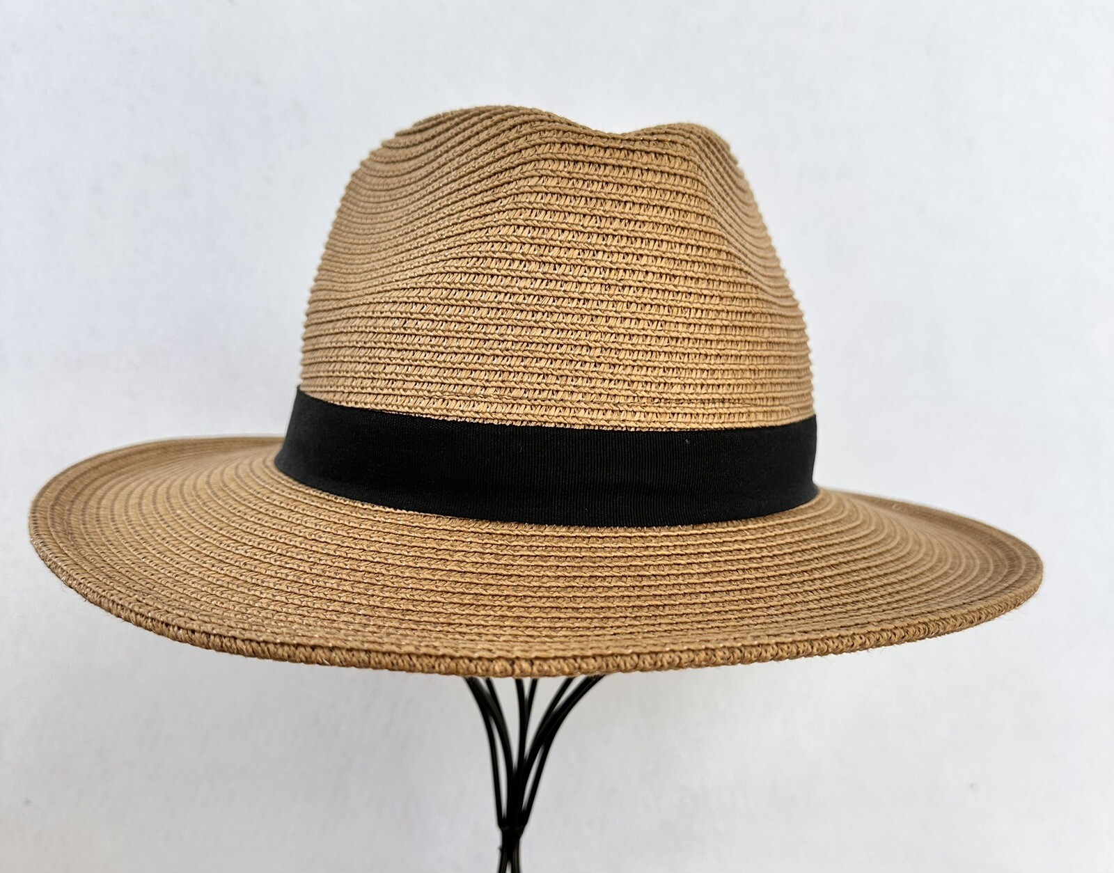 Sombrero Fedora Escape Solar Paja Protección Solar Ajustable Playa Unisex O/S-image