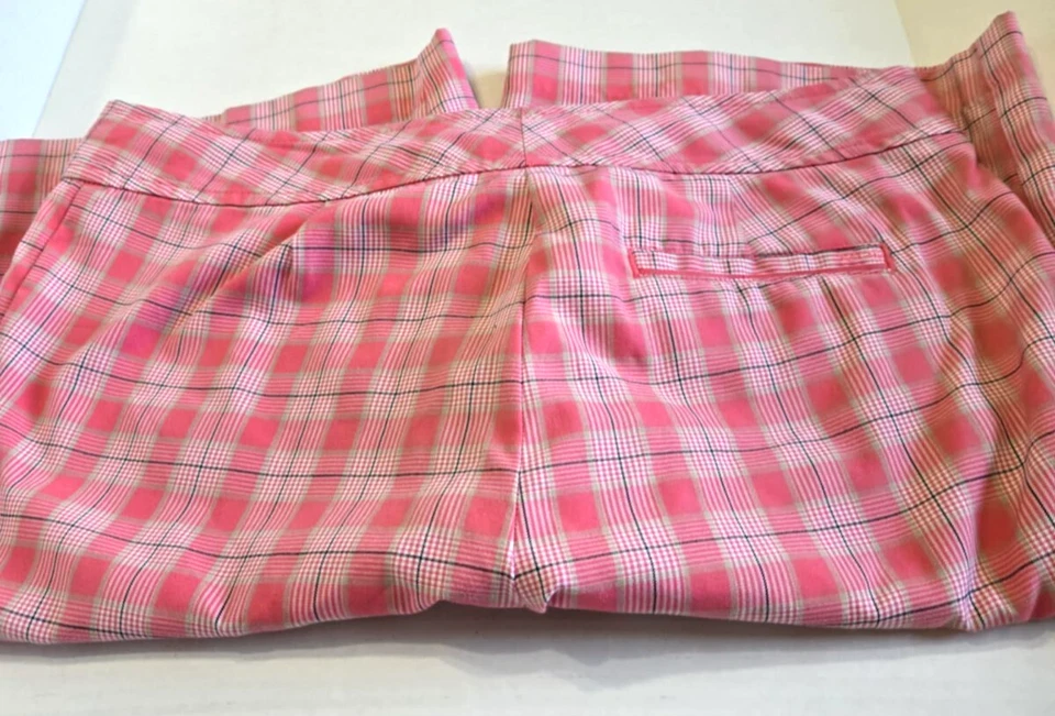 Women’s (8) Izod XFG Shorts Coral Plaid Cool FX Golf Pockets Bermuda A279 - Image 4 of 4