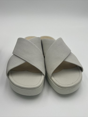 ECCO Touch sandalo plateau zeppa cinturino bianco pelle 260303 US 10-10,5 EU 41 - Foto 3 di 12