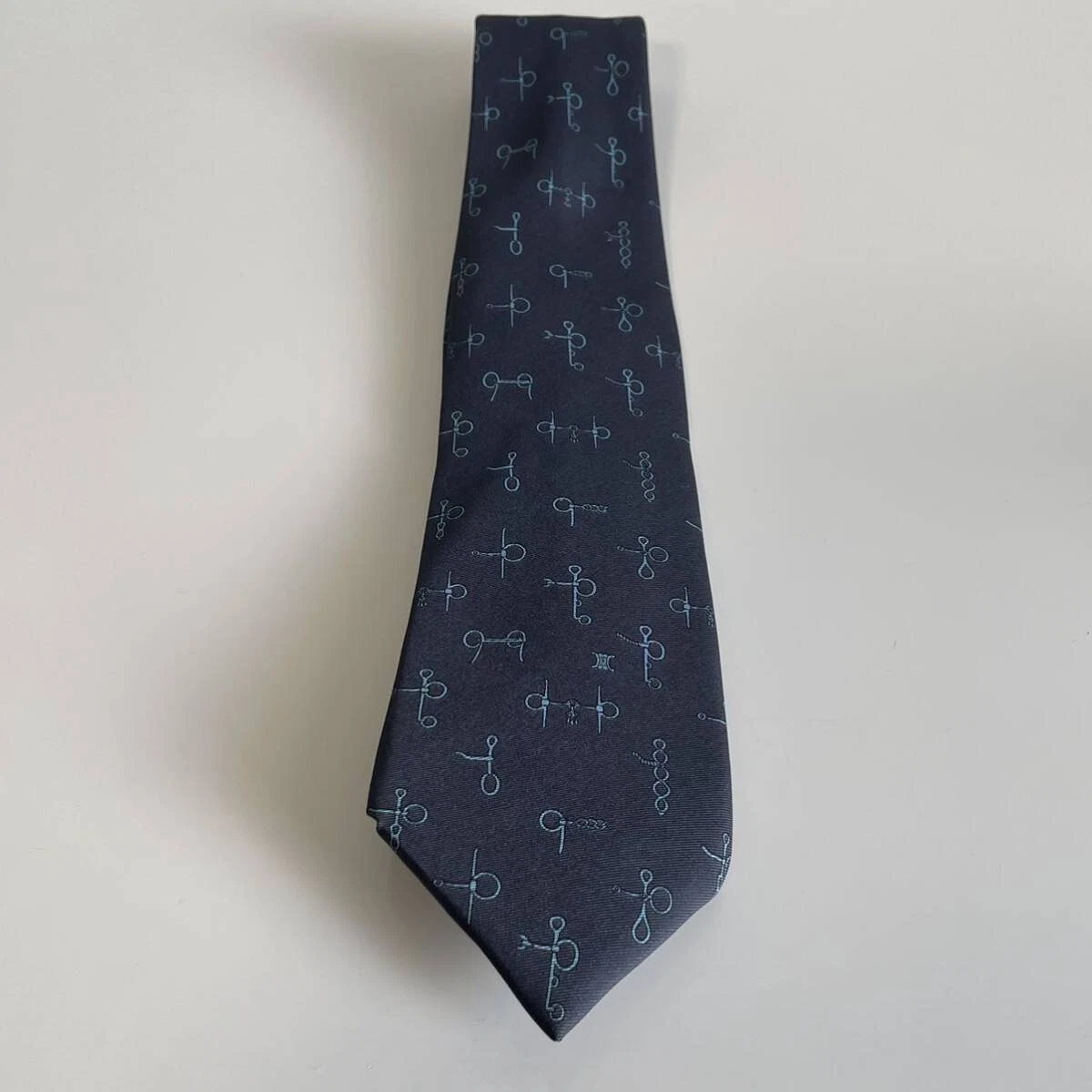 CELINE cravatta uomo seta originale usata cravatta abito classico lusso multicolore A103