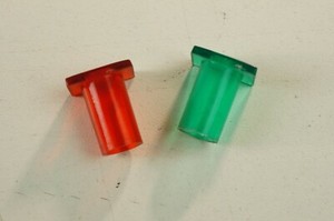 2 Farb Knöpfe Kappe Rot Grün Projektor Bauer 3522990 NOS Filmprojektor W-2756