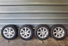 PEUGEOT 208 15" ALLOY WHEELS 2 GOOD TYRES 185/65/R15 9673773577