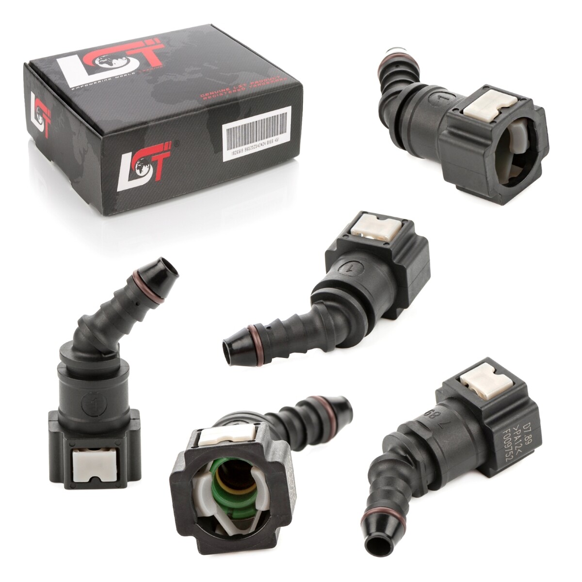 5x Fuel Line Connector Hose Coupling Quick Release 7.89 * 9mm 45°