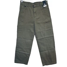 NO BOUNDARIES Canvas Carpenter Pants Men 40x31 Green Artichoke Slouch Grunge NEW