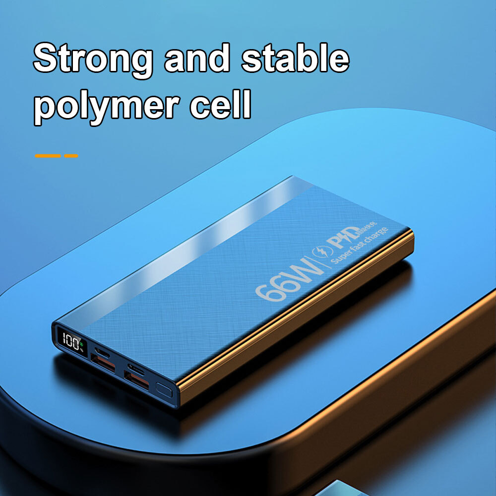 30000mAh Power Bank, Dual USB Fast Charger, External Battery for Mobile Devices