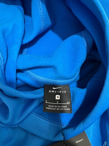 Nike Therma Dri-Fit Girls Size S Light Photo Blue Pullover Hoodie Sweatshirt NWT - Picture 7 of 8