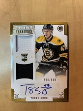 2012-13 TOREY KRUG Panini Rookie Treasures Rookie Jersey Patch Auto /699