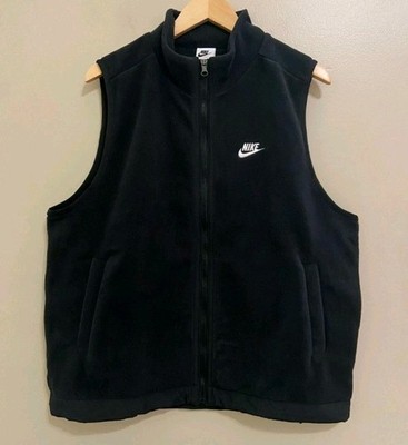 Nike Club Fleece+ Winterized Big Swoosh Vest Mens S Black DQ4898-010 ($90 MSRP)
