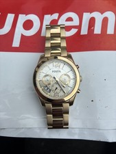 Image of Fossil Boyfriend Gold Dial Gold Steel Strap Watch for Women - ES3884