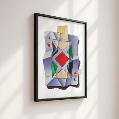 The Seventh Card   Palestine Abstract Symbolic Painting