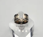 Vintage Sterling Silver Native 10mm Wide Band Open Cuff Ring Size 8