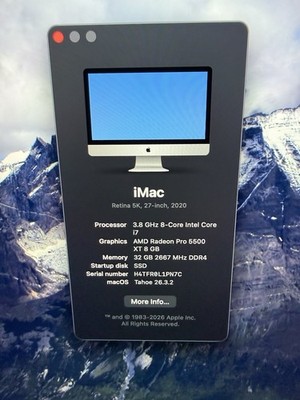 Macデスクトップ iMac 2020 ( 27-inch 5K | 1 TB SSD ) Amazon.com: Apple IMAC 2020 27 inches 5K I5-10500 3.1 GHz 8 256GB