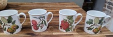4 Portmeirion Pomona Coffee Mug Cup 4” Straight Goddess Of Fruit Flowers