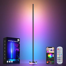 Corner Floor Lamp, RGBICW LED Corner Lamp with 1300Lm Smart Modern Floor Lamp,Ap