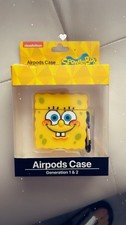 Nickelodeon SpongeBob Yellow Silicone Case with Clip for AirPods 1 2