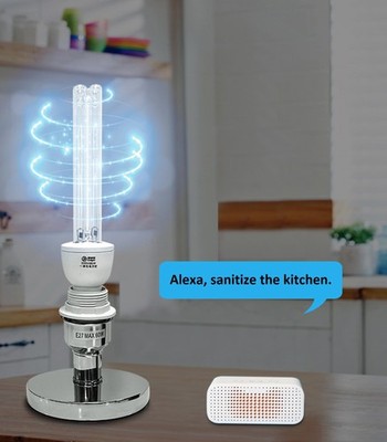 Germicidal UVC Light Bulb - 253.7nm 120V 25W UV-C CFL Standard Socket