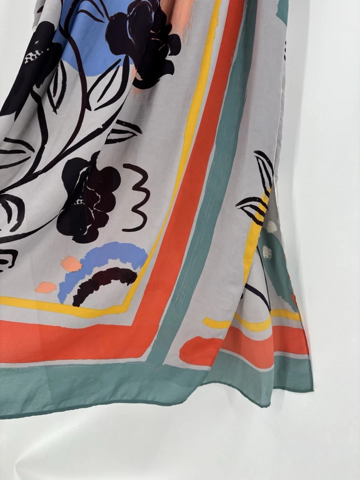 Falda Maeve Plein Air Mujer Gris Mediana Estampado Floral Anthropologie Midi Aberturas Foto 4 de 4