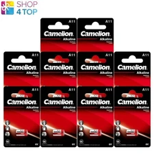 10 CAMELION A11 ALKALINE BATTERIES 6V NO MERCURY 38mAh LR11A 1BL EXP 2026 NEW