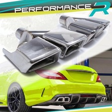 Eckige Endrohre für Mercedes CLS C218 C219 E S Klasse Diffusor Maße prüfen Eckige Endrohre für Mercedes CLS C218 C219 E S Klasse Diffusor Maße prüfen