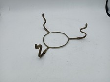 Antique Brass Oil Lamp Font Support Ring 3" Spider Tripod Holder Victorian