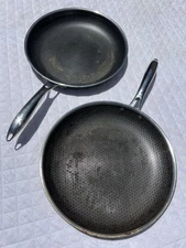 Set 2 HexClad Hybrid Nonstick Round Large 12” Griddle Frying Pan Cooking Skillet