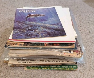 lot 30 vintage magazine ephemera booklet Glance Radio Mirror Newspaper Time Home
